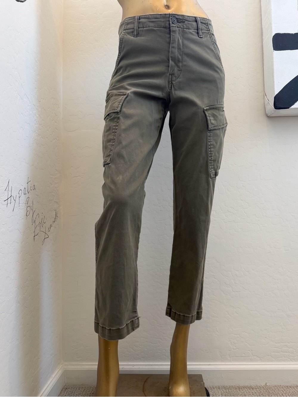 Men’s Levi’s XX Cargo Taper W29 L30 Olive Green Cropped Utility Pants
